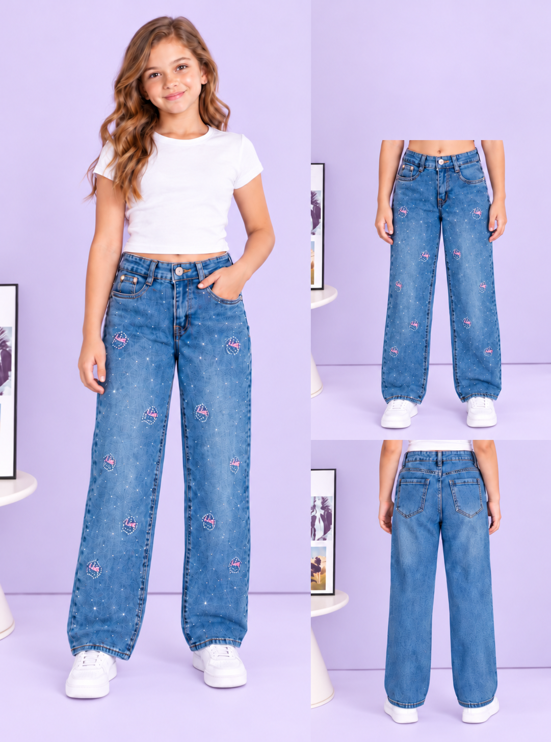 ✨💖 ¡El jeans perfecto para las pequeñas que aman la moda!