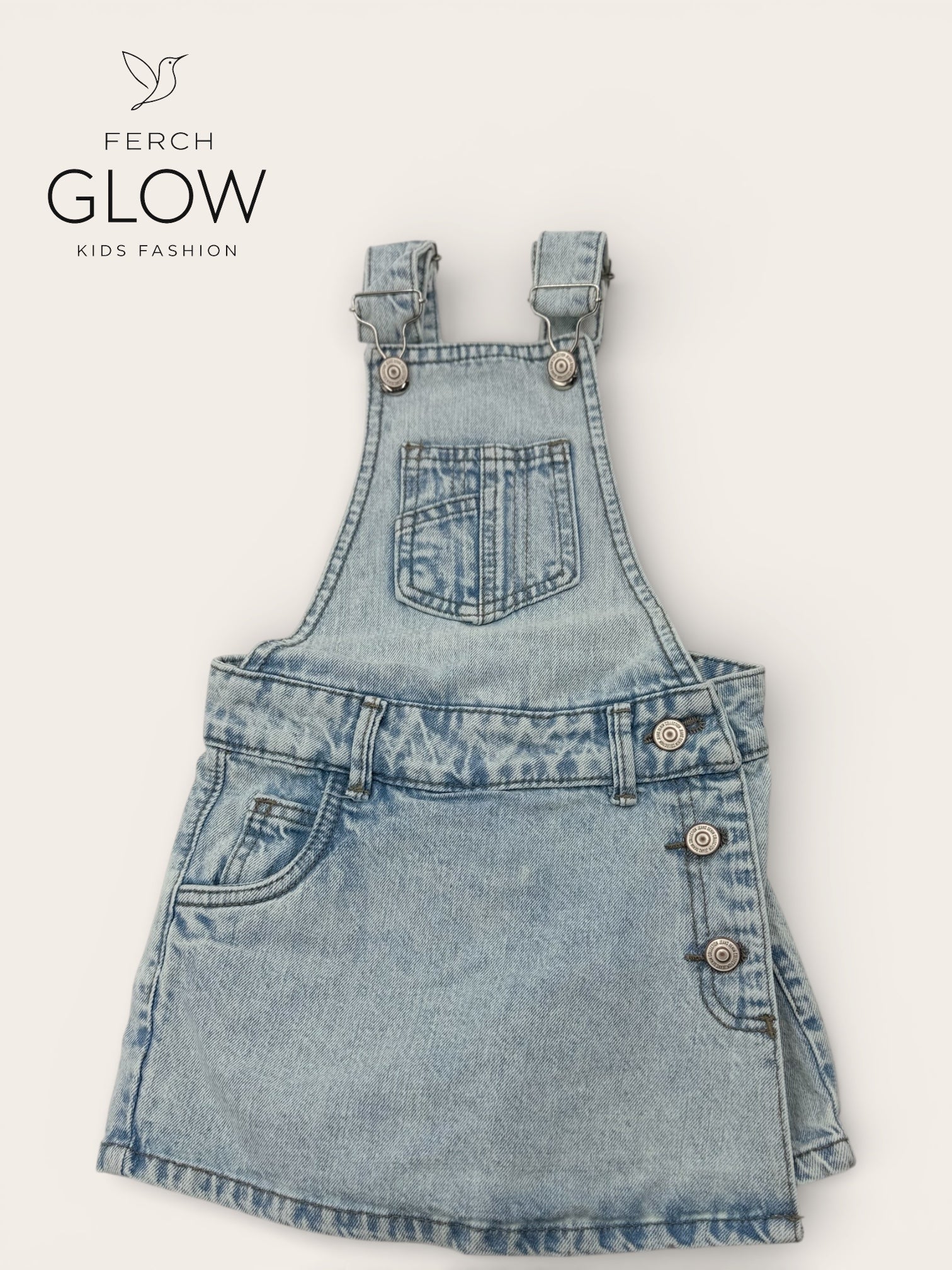 Overol de Mezclilla Tipo Falda "Dmark jeans" – Acid Wash