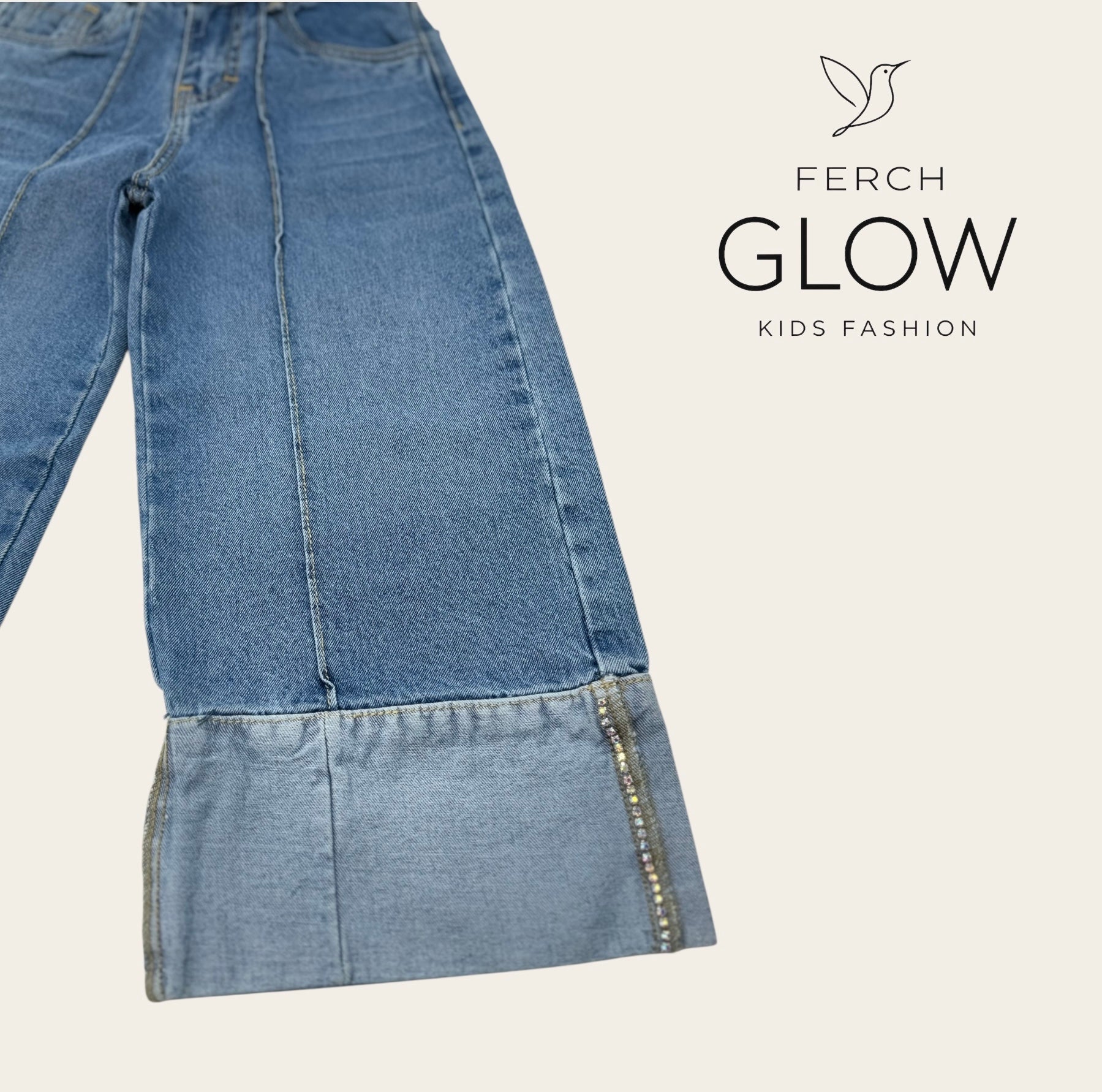 Jeans Carpinteros Con detalle de Pedreria