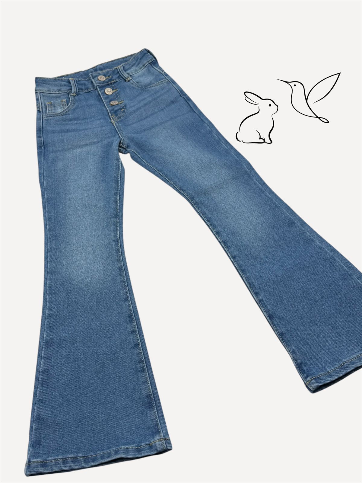 Jeans Acampanados para Niña – Estilo Retro Súper Trendy