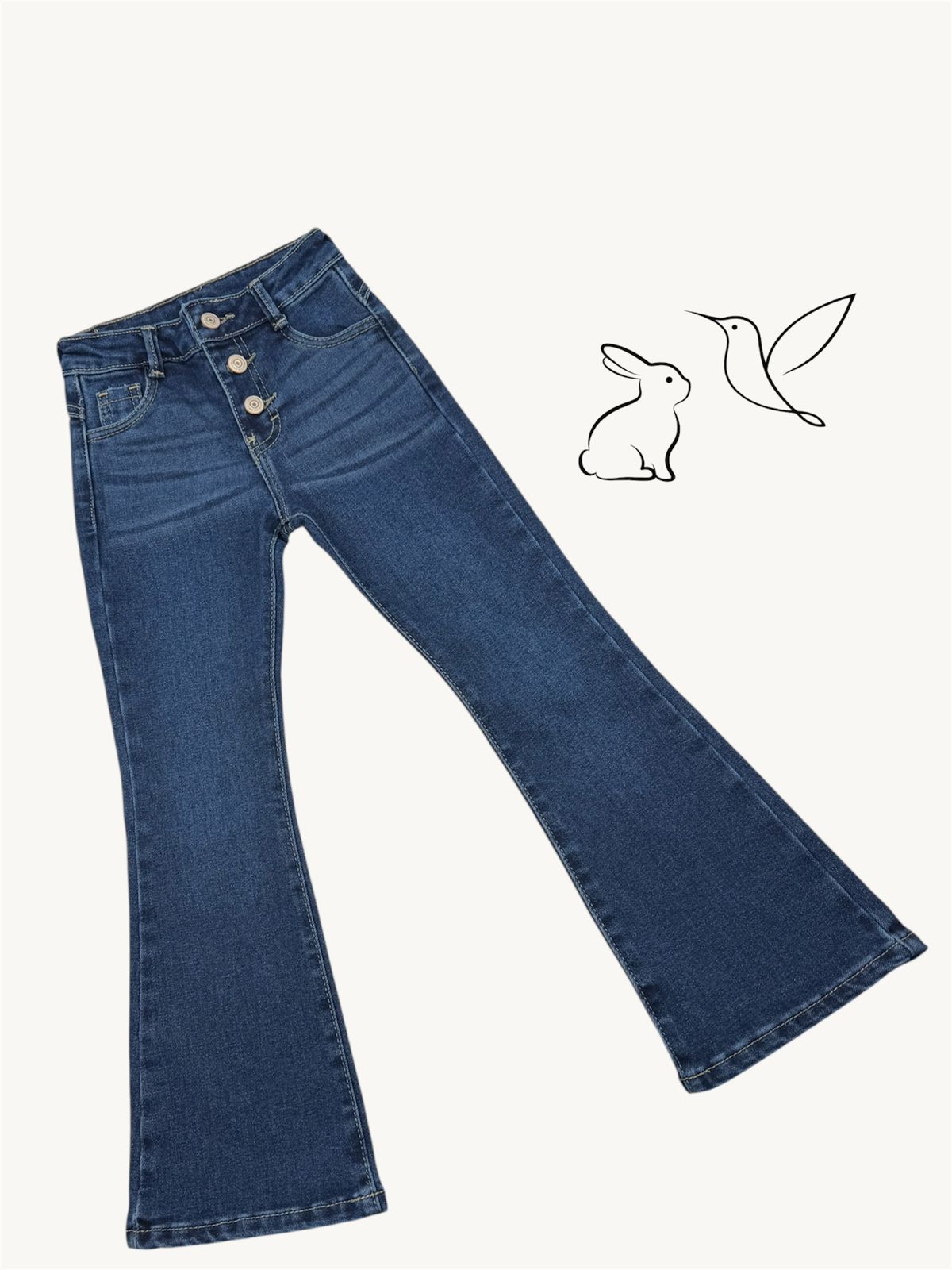 Jeans Acampanados para Niña – Estilo Retro Súper Trendy
