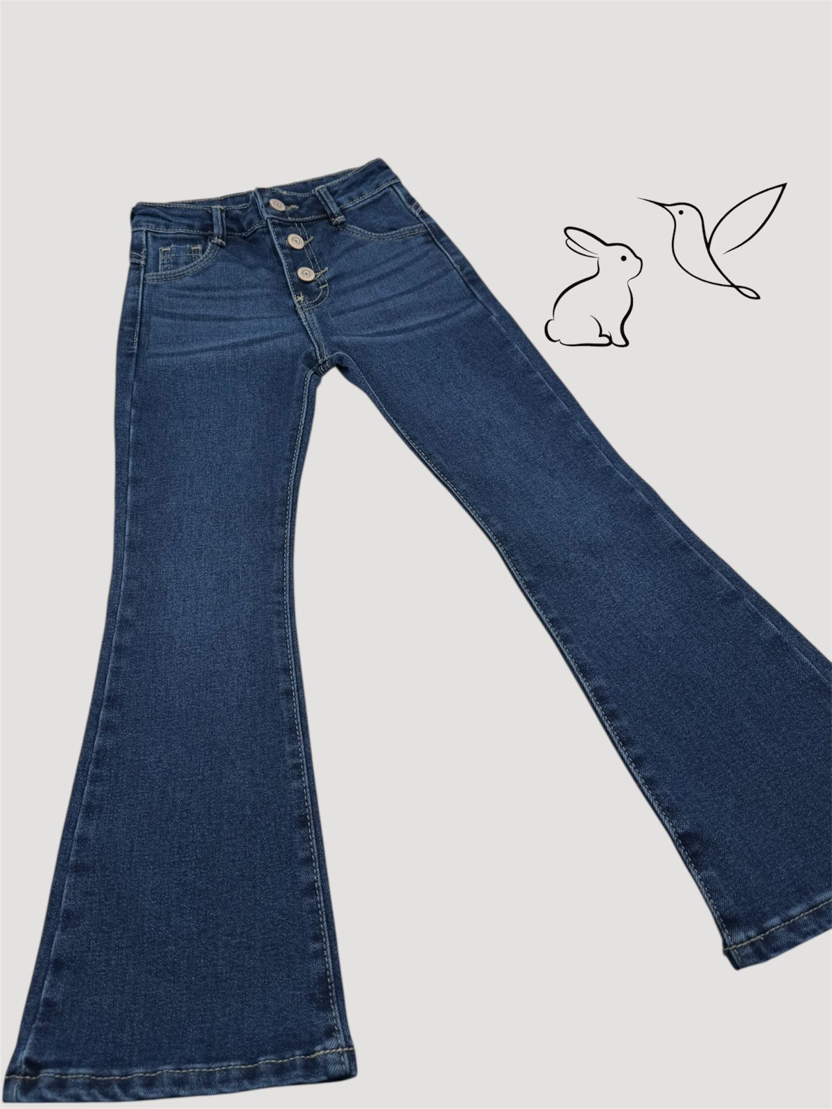 Jeans Acampanados para Niña – Estilo Retro Súper Trendy