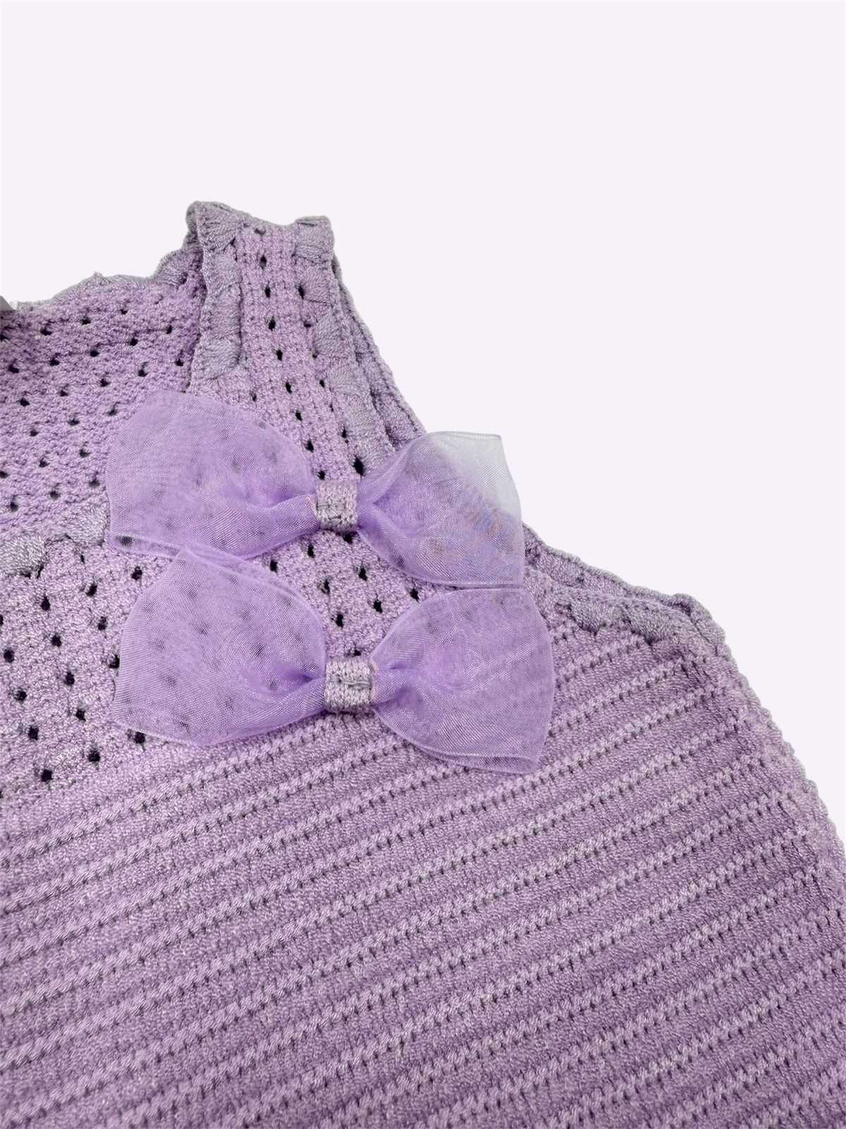 Blusa Tejida para Niña con Moño – Colores Pastel 🌸✨