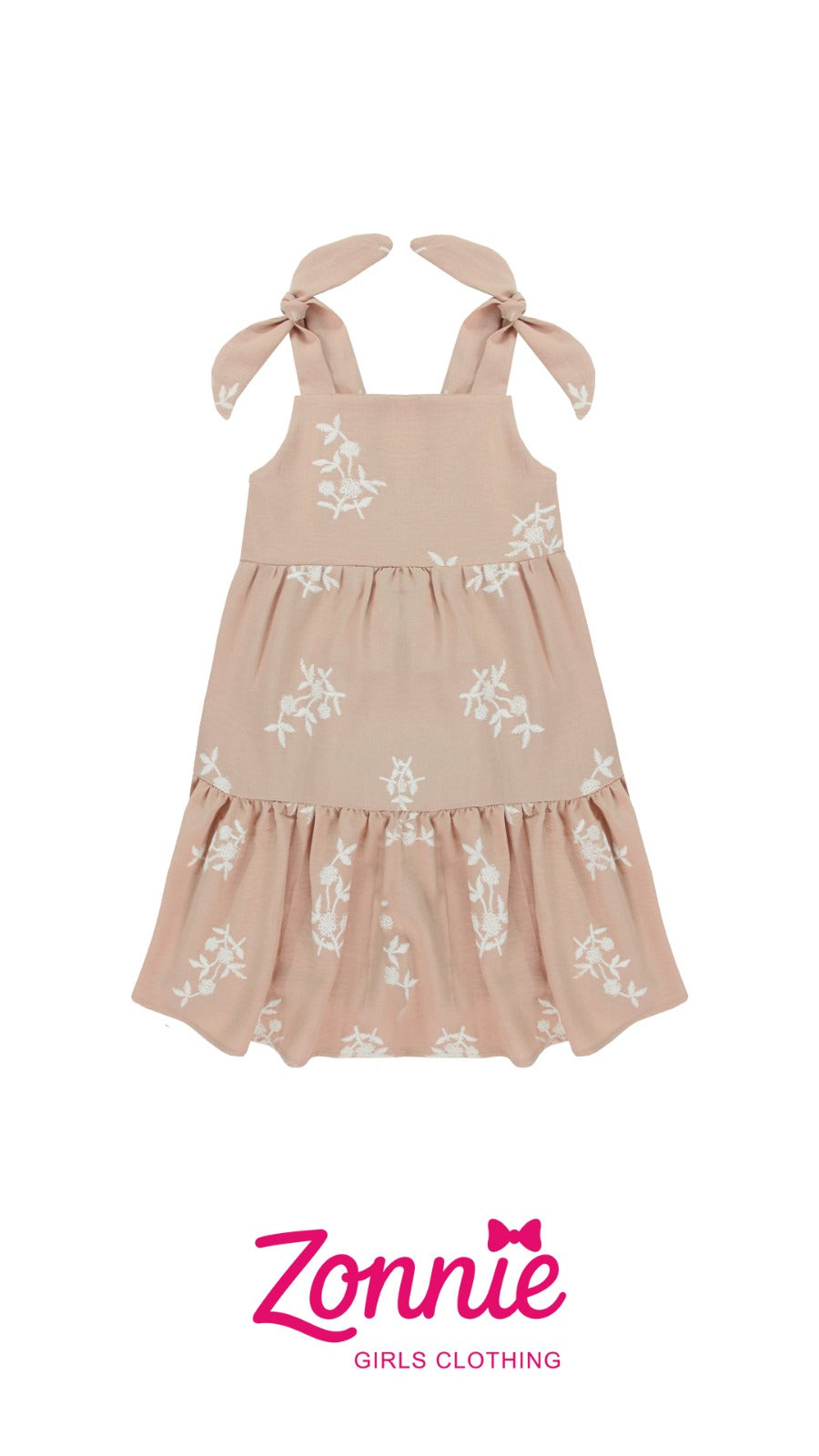Nuestro Vestido Bordado de Lino de Zonnie combina la frescura del lino con detalles encantadores que las harán brillar. 💖