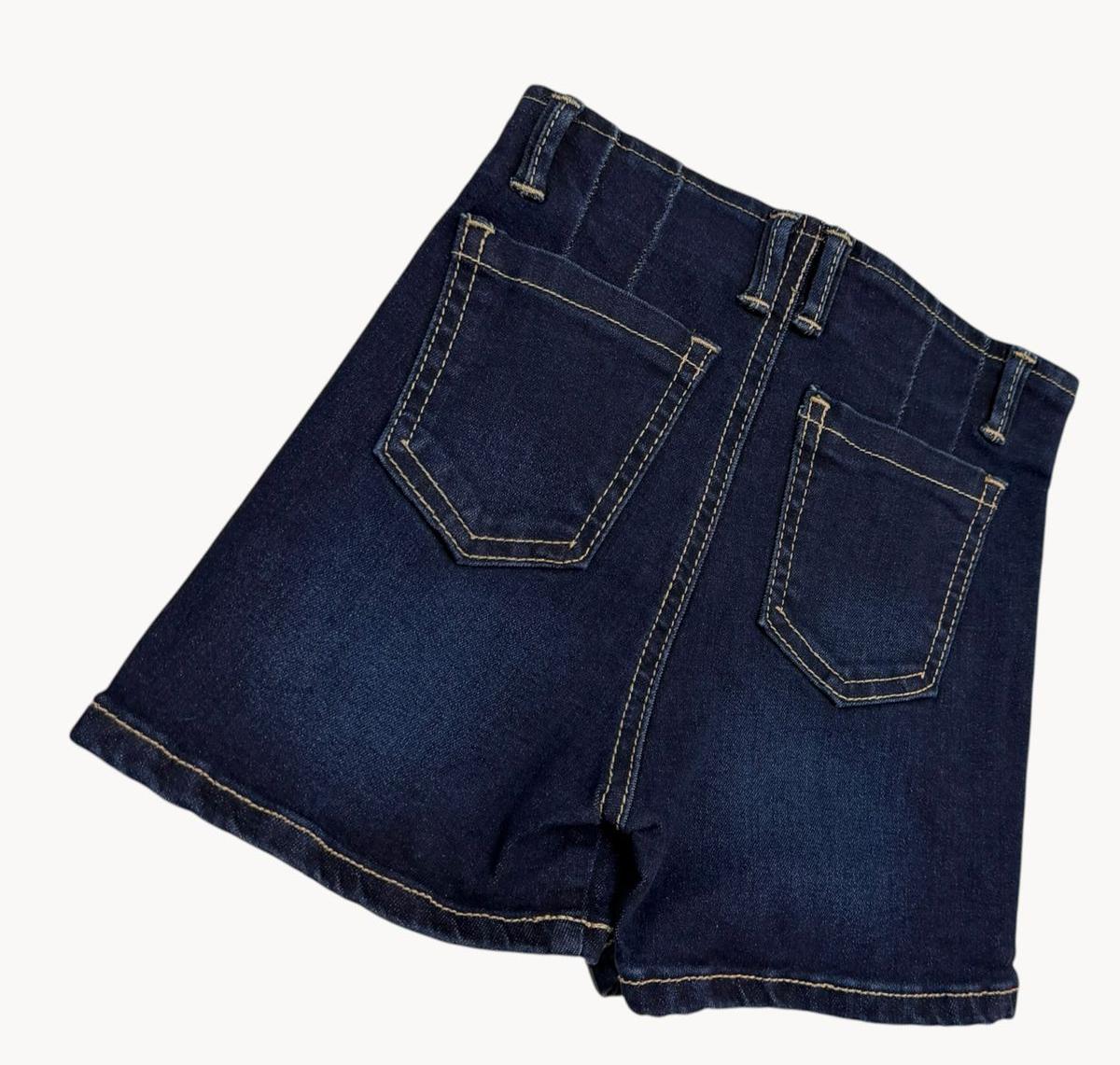 Short de Mezclilla para Niña Corte High-Rise con Costuras Decorativas – Denim Premium