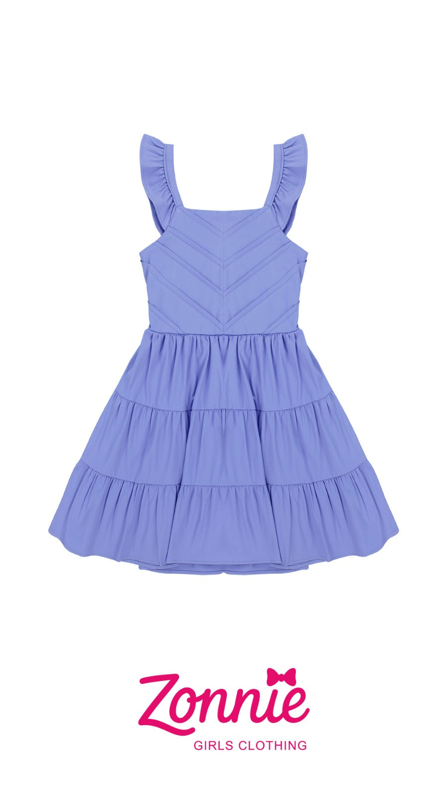 Vestido Infantil de Fiesta con Vuelo y Olanes – Estilo Elegante y Cómodo para Niñas