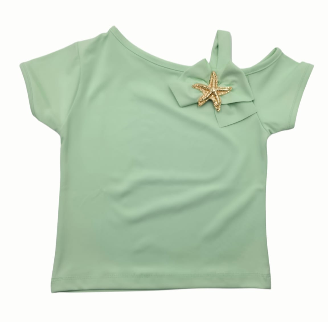 Blusa de Niña con Detalle de Estrella de Mar y Moño – Colección Verano 2026