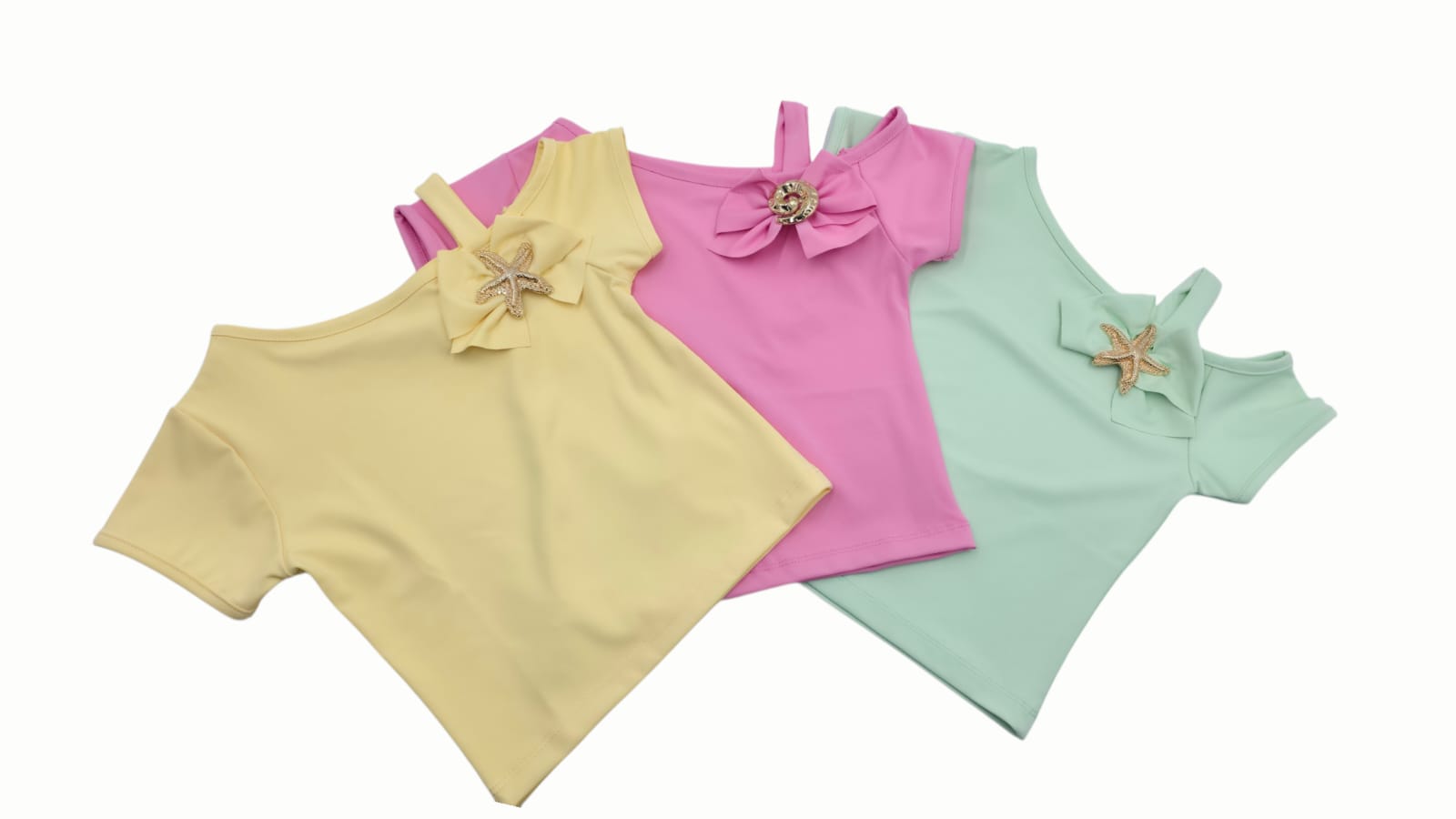 Blusa de Niña con Detalle de Estrella de Mar y Moño – Colección Verano 2026