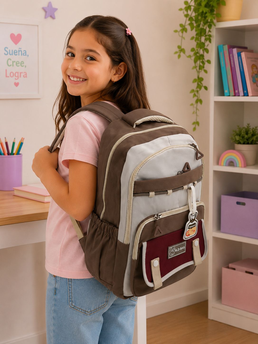 Mochila Escolar Coreana Aesthetic – Impermeable y Ergonómica ✨