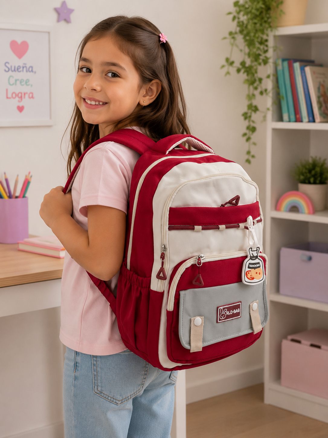 Mochila Escolar Coreana Aesthetic – Impermeable y Ergonómica ✨