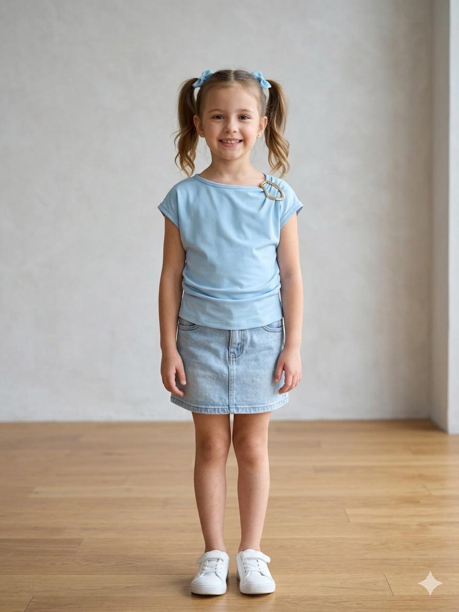 Blusa Infantil con piedra preciosa