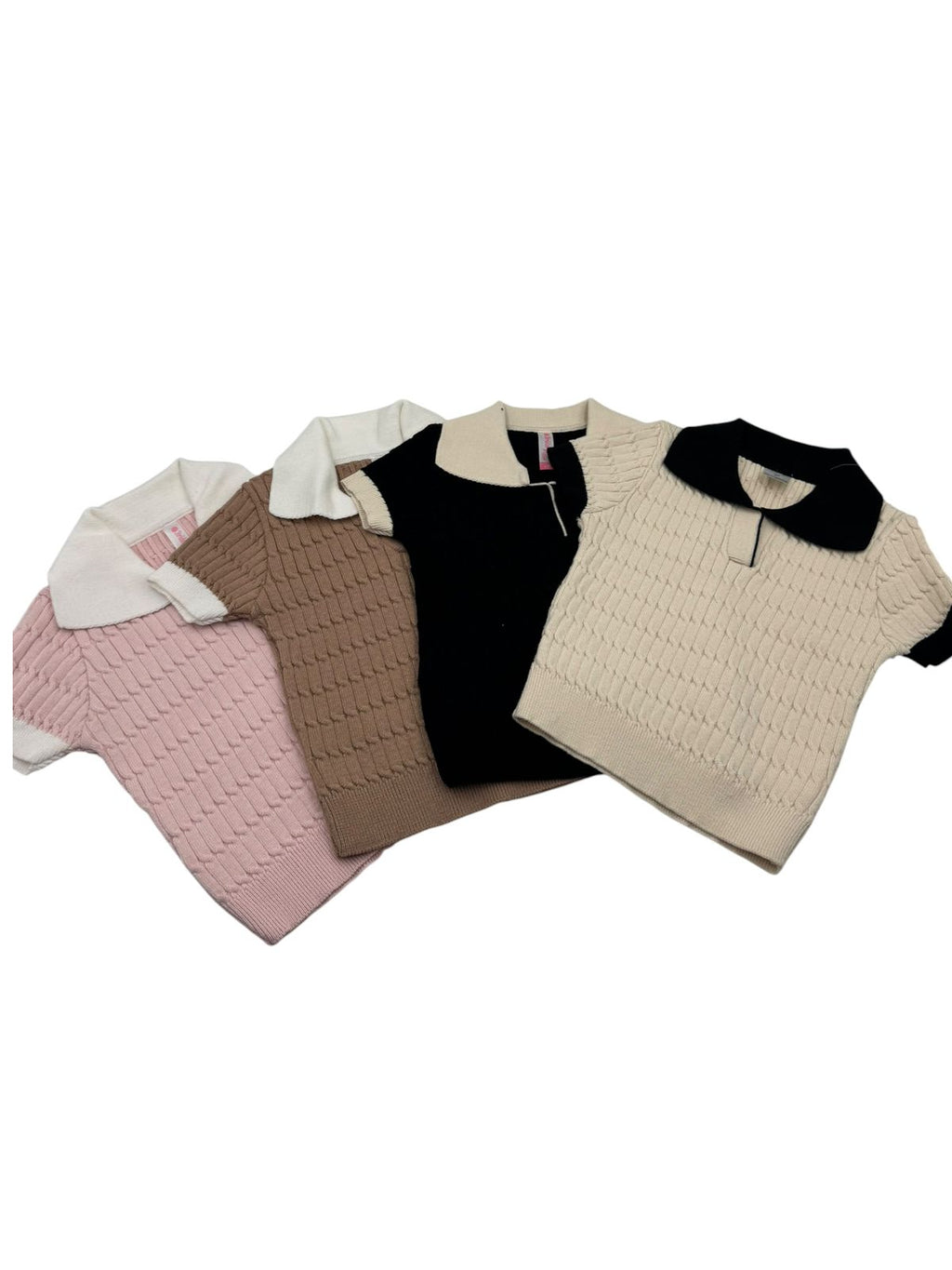 Blusa Polo de Tejido de Trenzas Old Money para Niña – Estilo Coquette y Preppy