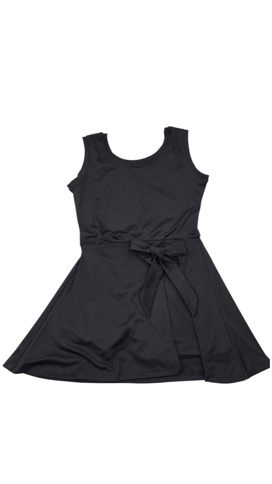 Vestido Deportivo para Niña con Lazo Ajustable – Vestido Corto Sin Mangas Tipo Cruzado para Fiesta y Diario