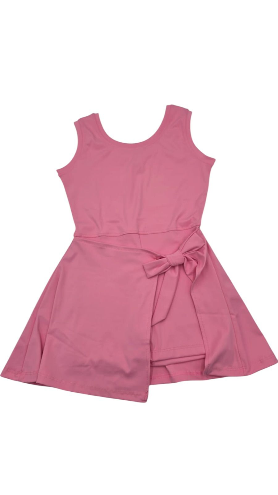 Vestido Deportivo para Niña con Lazo Ajustable – Vestido Corto Sin Mangas Tipo Cruzado para Fiesta y Diario