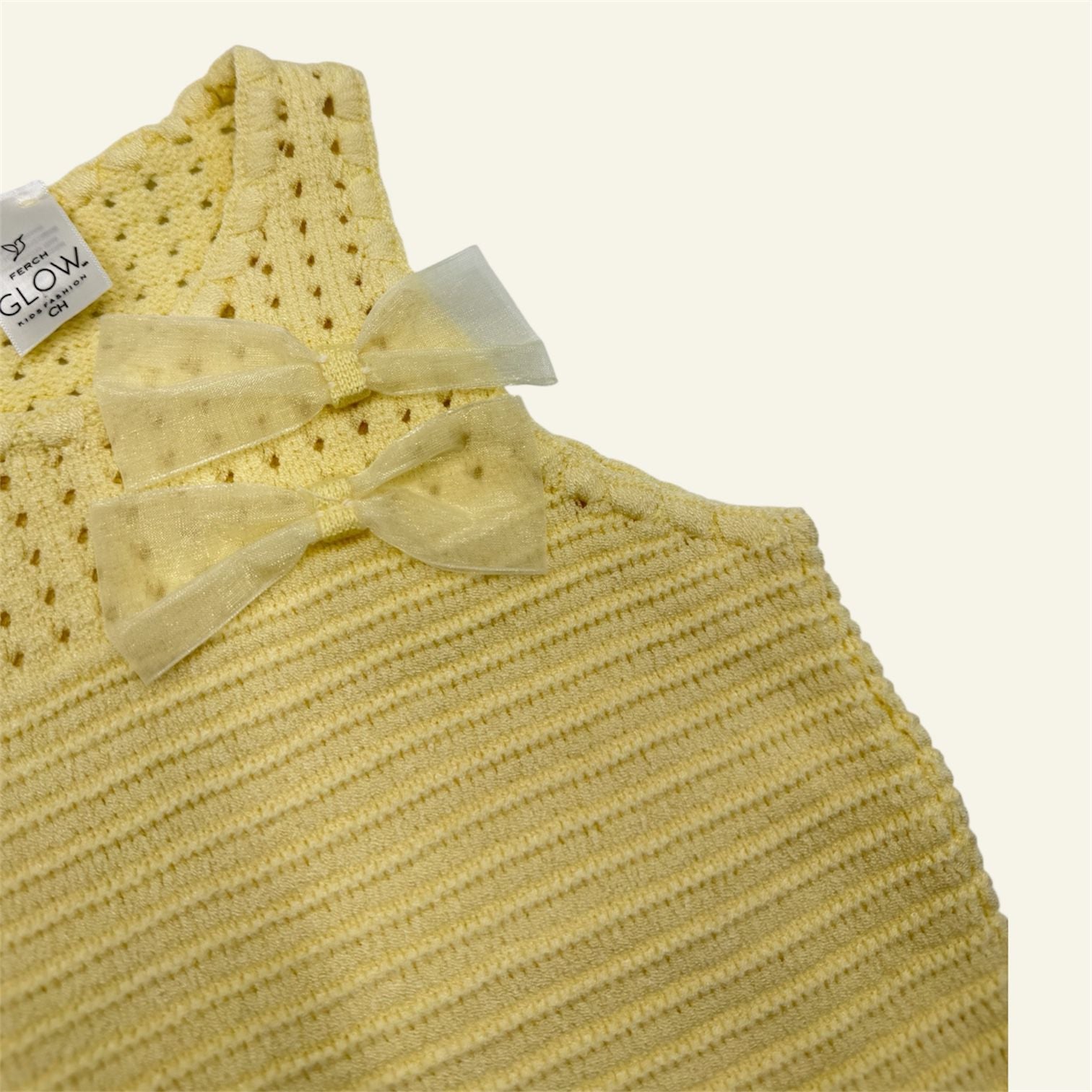 Blusa Tejida para Niña con Moño – Colores Pastel 🌸✨