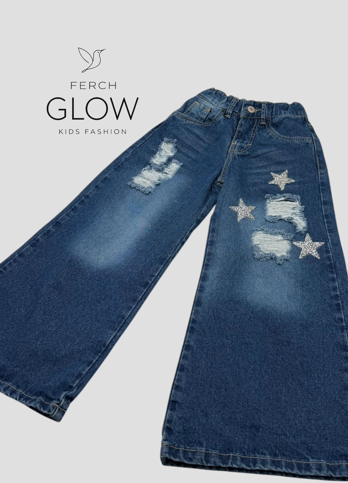 Jeans Flare con Estrellas de Brillo para Niña - ¡Estilo y Comodidad para Brillar!