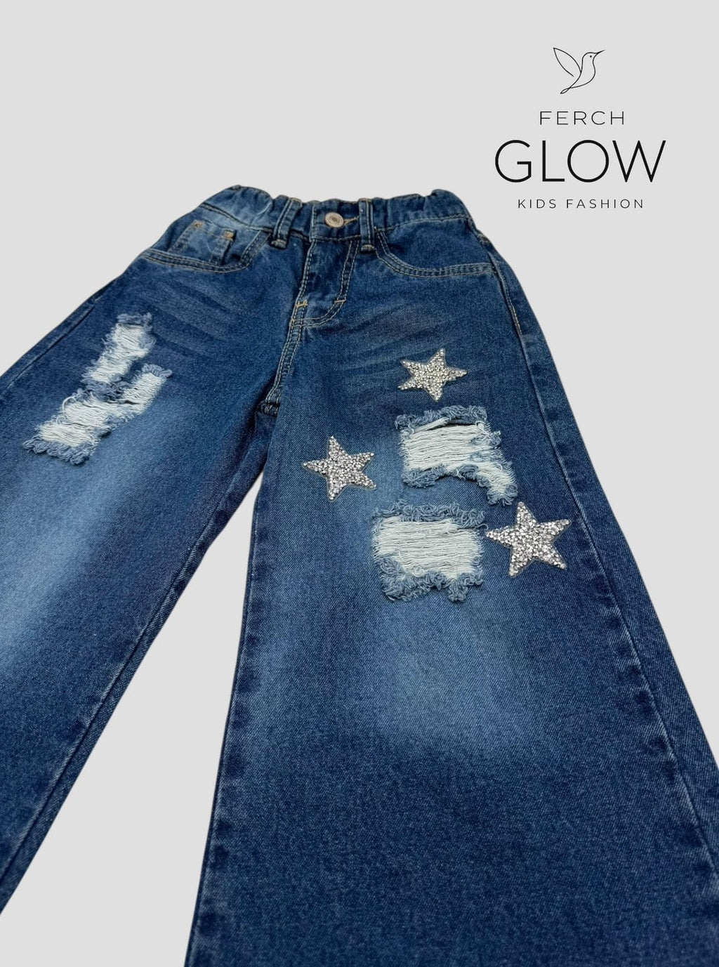 Jeans Flare con Estrellas de Brillo para Niña - ¡Estilo y Comodidad para Brillar!