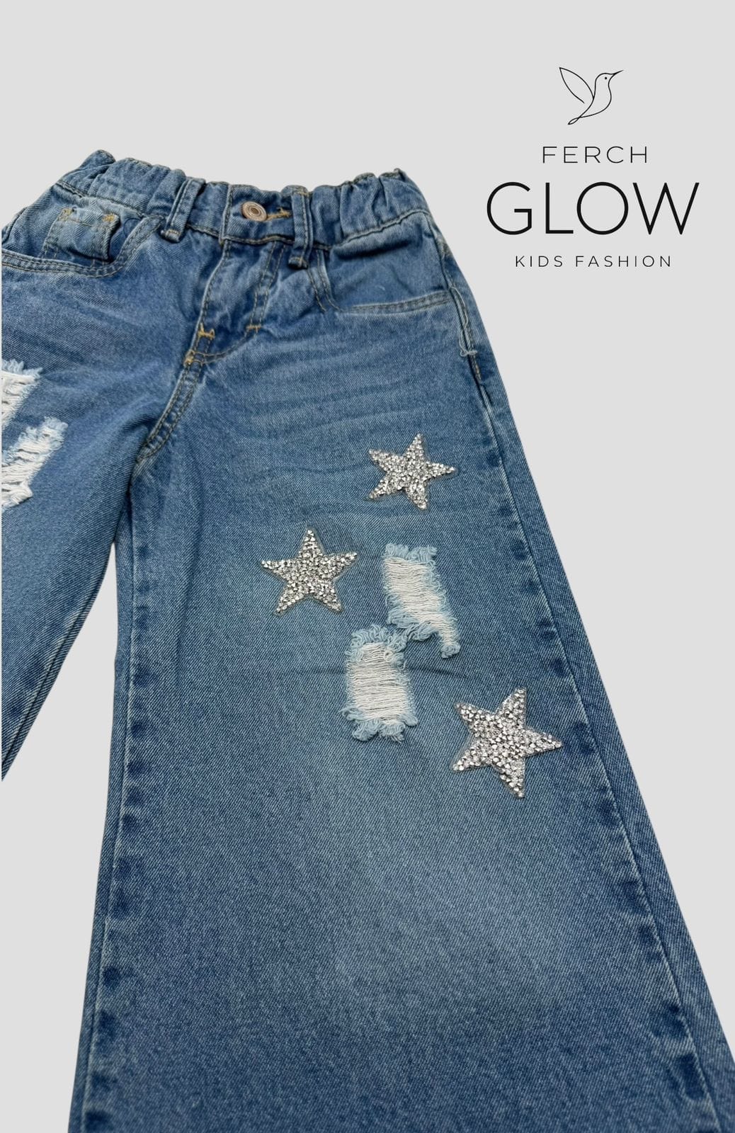 Jeans Flare con Estrellas de Brillo para Niña - ¡Estilo y Comodidad para Brillar!