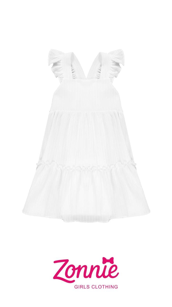 Vestido Infantil "Brisa de Algodón" con Vuelos y Textura Gofrada