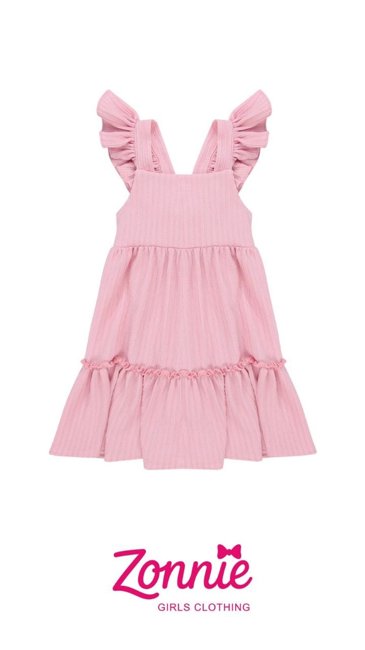 Vestido Infantil "Brisa de Algodón" con Vuelos y Textura Gofrada