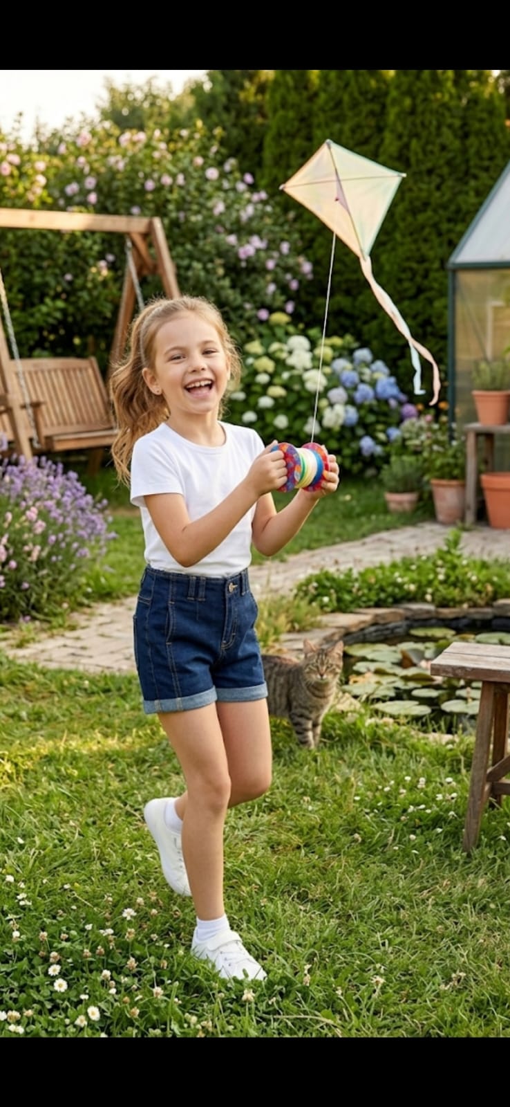 Short de Mezclilla para Niña Corte High-Rise con Costuras Decorativas – Denim Premium