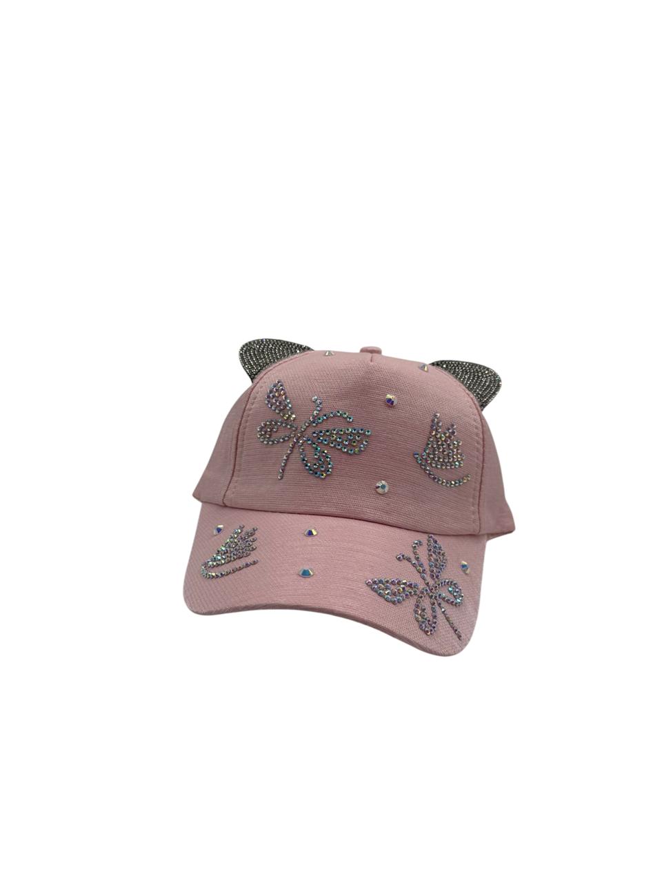 Gorra Aesthetic Con Orejas De Gatito Y Rhinestones