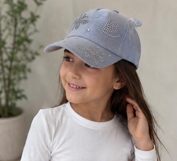 Gorra Aesthetic Con Orejas De Gatito Y Rhinestones