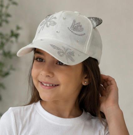 Gorra Aesthetic Con Orejas De Gatito Y Rhinestones