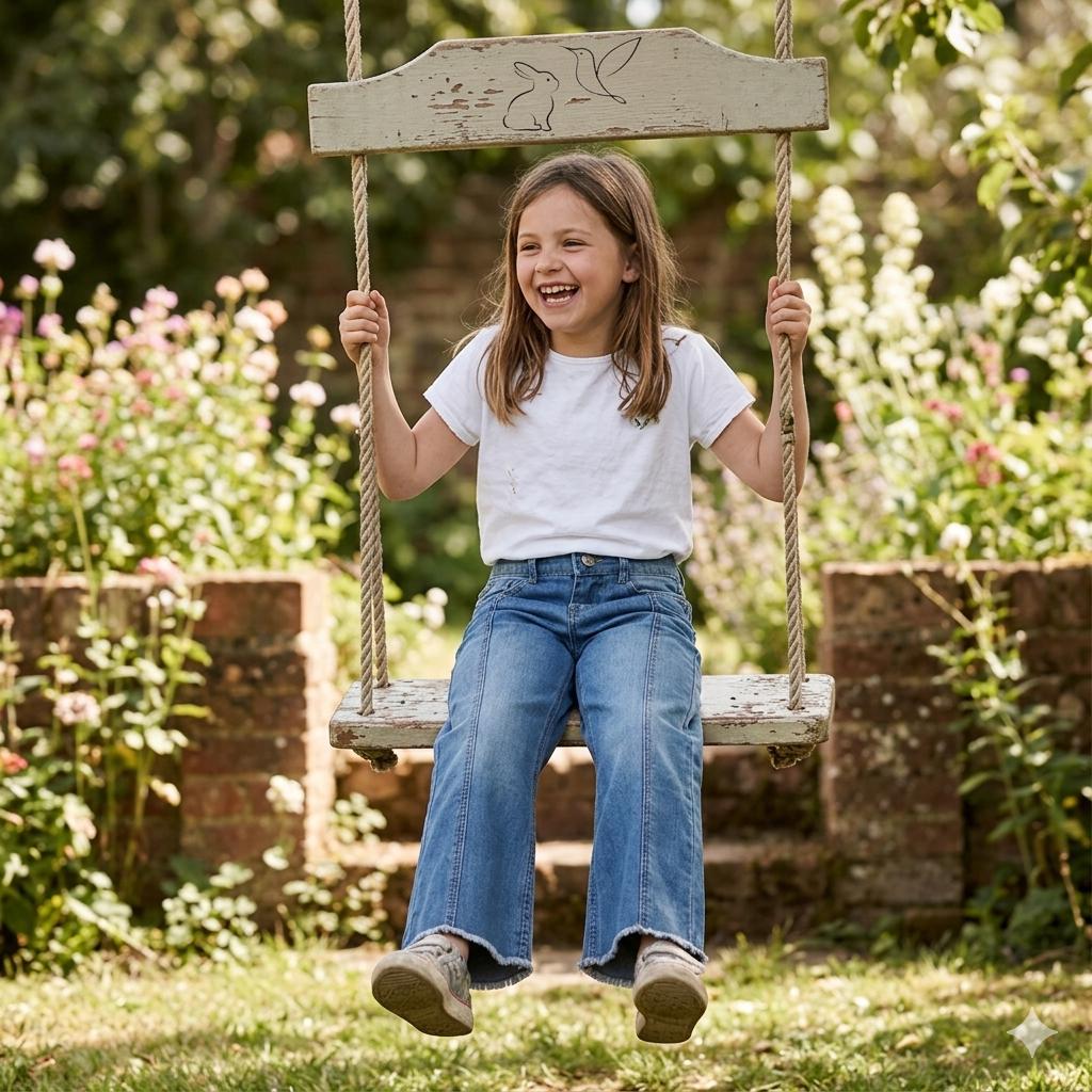 Jeans Pata de Elefante para Niña - Estilo Casual y Divertido 💖