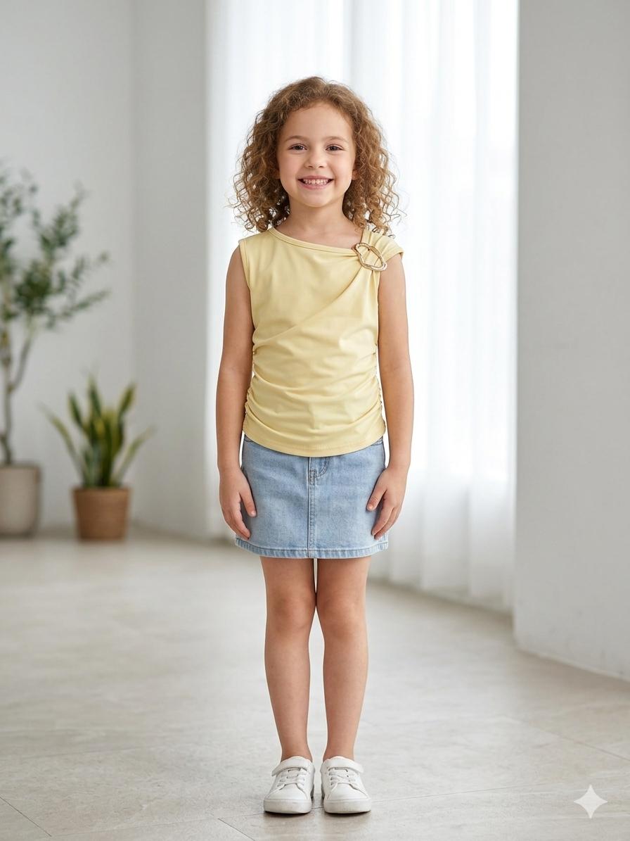 Blusa Infantil con piedra preciosa