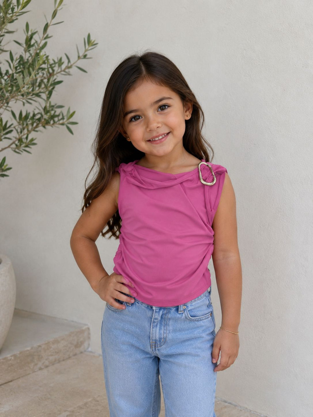 Blusa Infantil con piedra preciosa