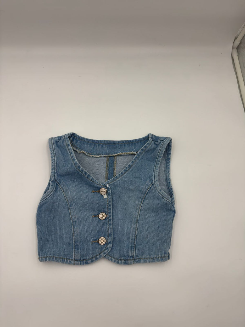 Chaleco Denim Crop "Vintage Vibe"