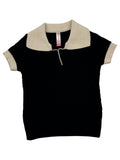 Blusa Polo de Tejido de Trenzas Old Money para Niña – Estilo Coquette y Preppy