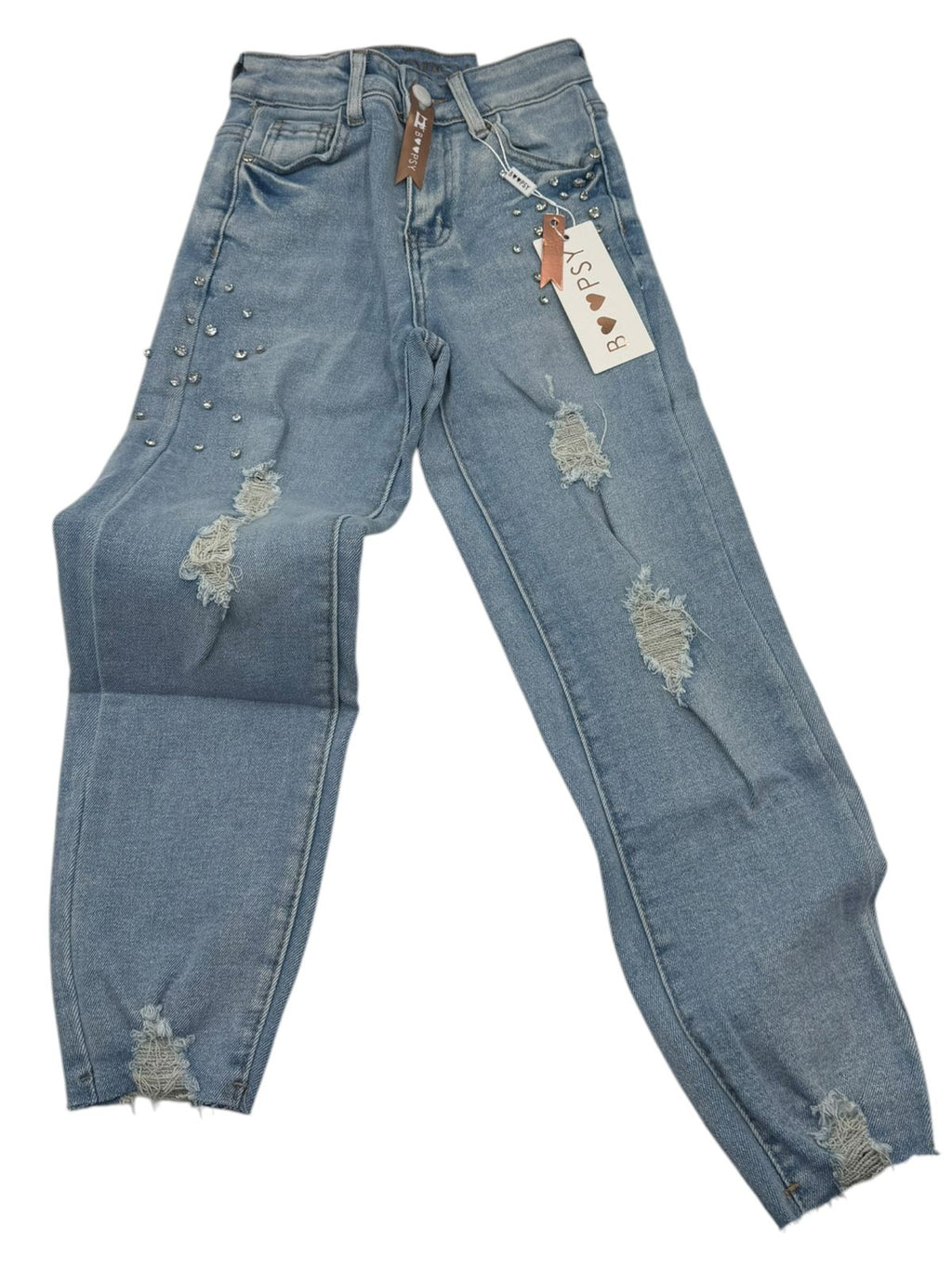 eans Rotos con Brillos para Niña | Pantalón Mezclilla Premium Estilo Casual