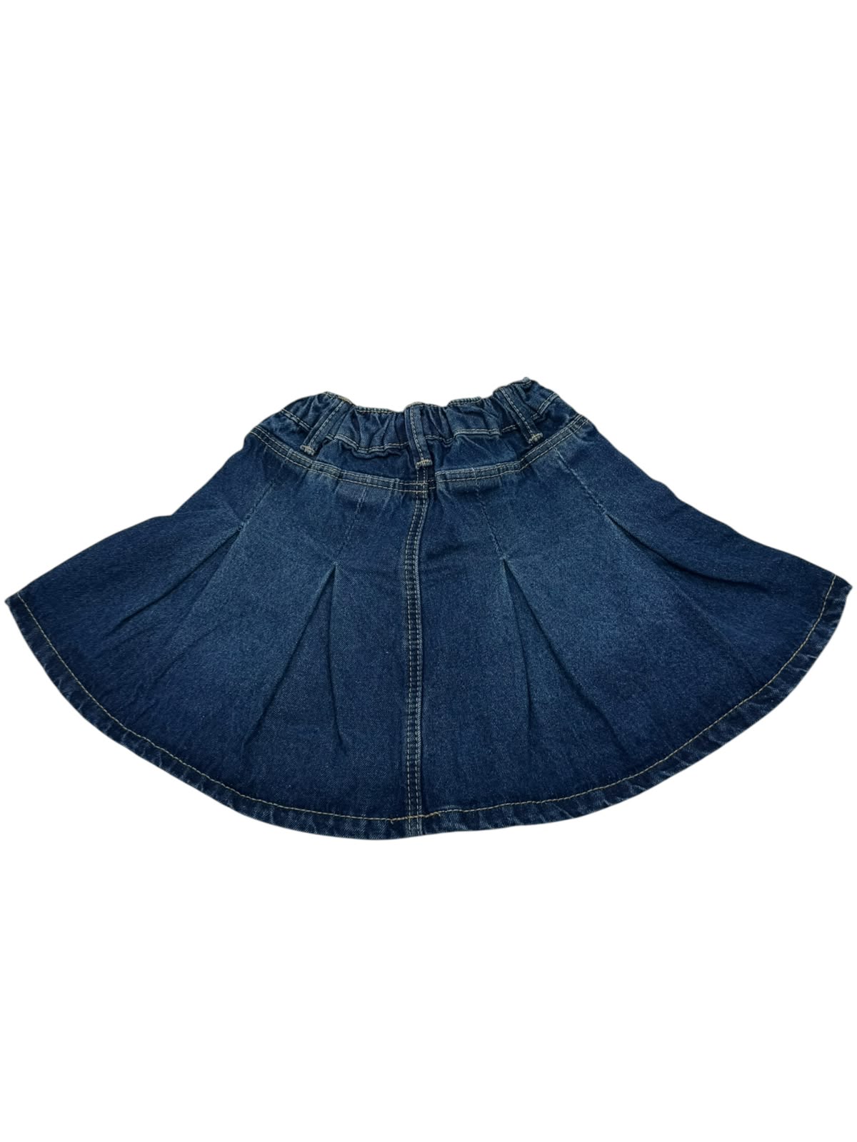 Minifalda Vaquera Plisada para Niña - Durazno Atraction | Ajuste Elástico Cómodo y Tendencia