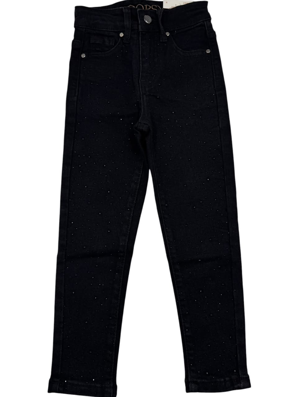 Jeans con Brillos para Niña - Pantalón de Mezclilla con Pedrería Elegante y Cómodo