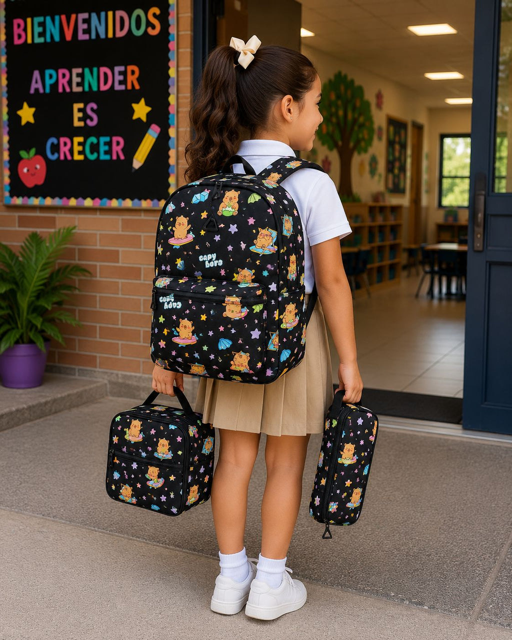 Mochila, Cartuchera y Lonchera
