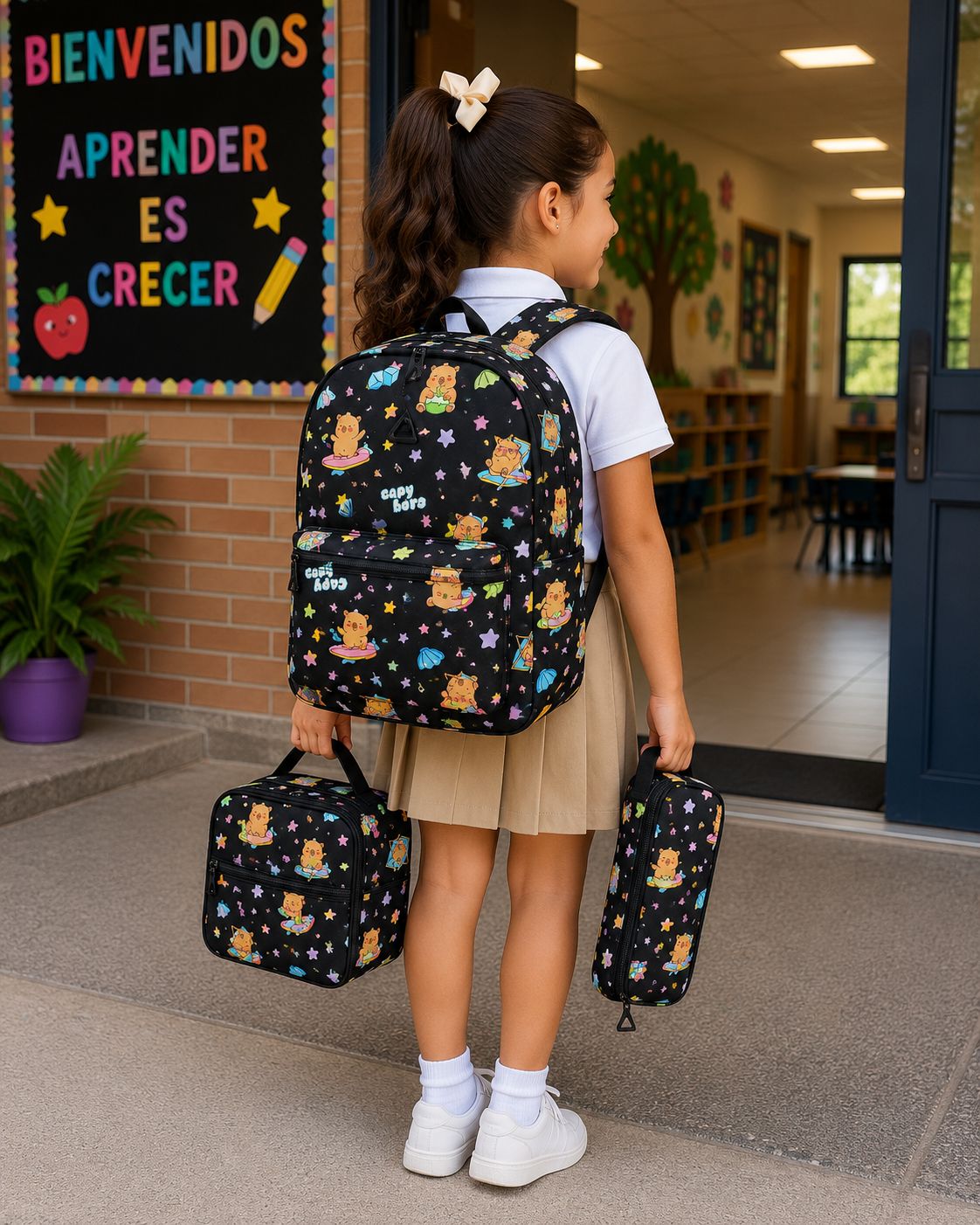 Mochila, Cartuchera y Lonchera