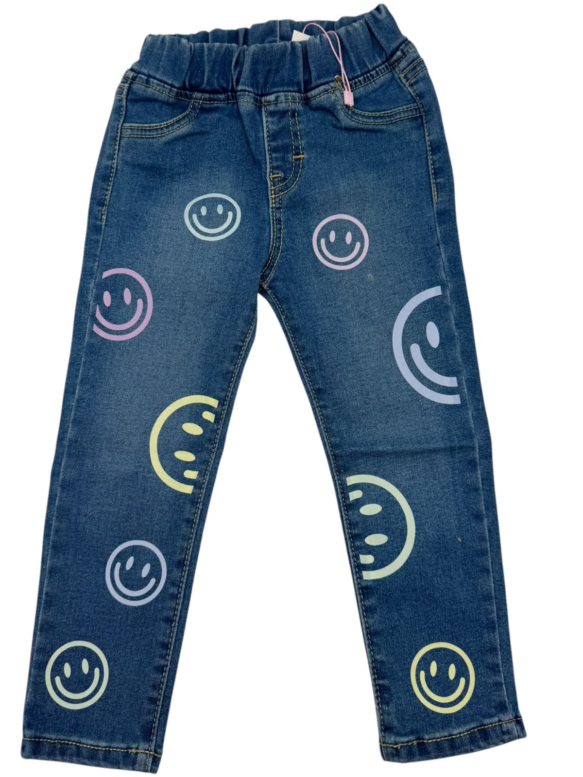 Pantalón de Mezclilla para Niña con Estampado Smile