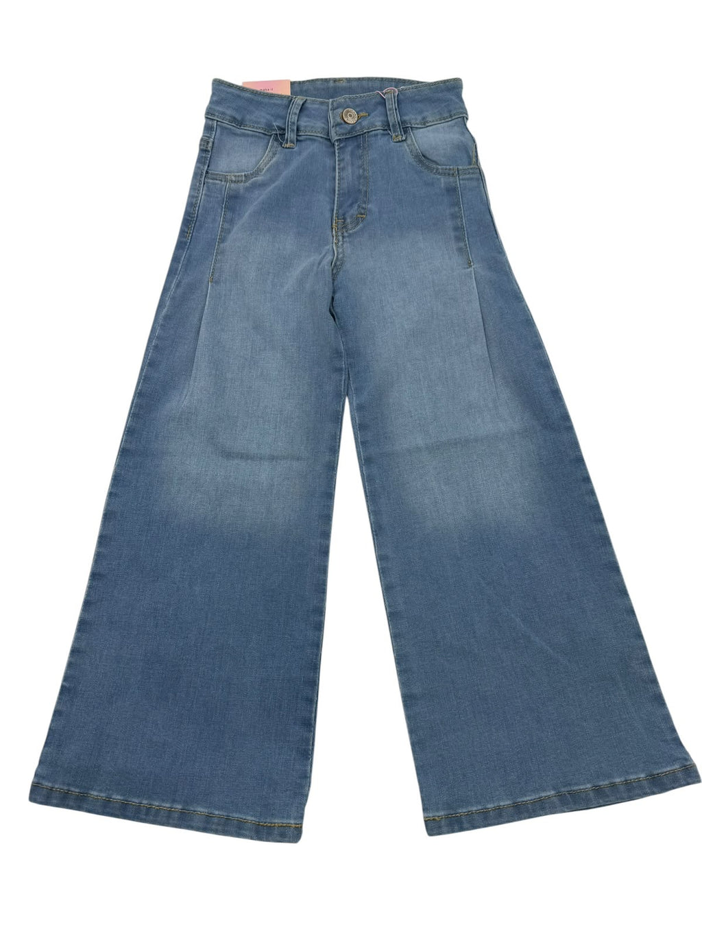 antalón Wide Leg de Mezclilla para Niña | Tiro Alto | Cómodo y Moderno
