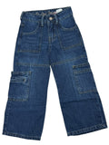 Pantalón Cargo Wide Leg para Niña 👖 Mezclilla Azul | Bolsas Utilitarias