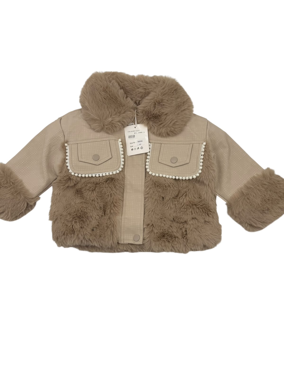 ✨ Conjunto Infantil 3 Piezas con Chamarra de Peluche + Playera + Jeans para Niña | Outfit Casual Elegante