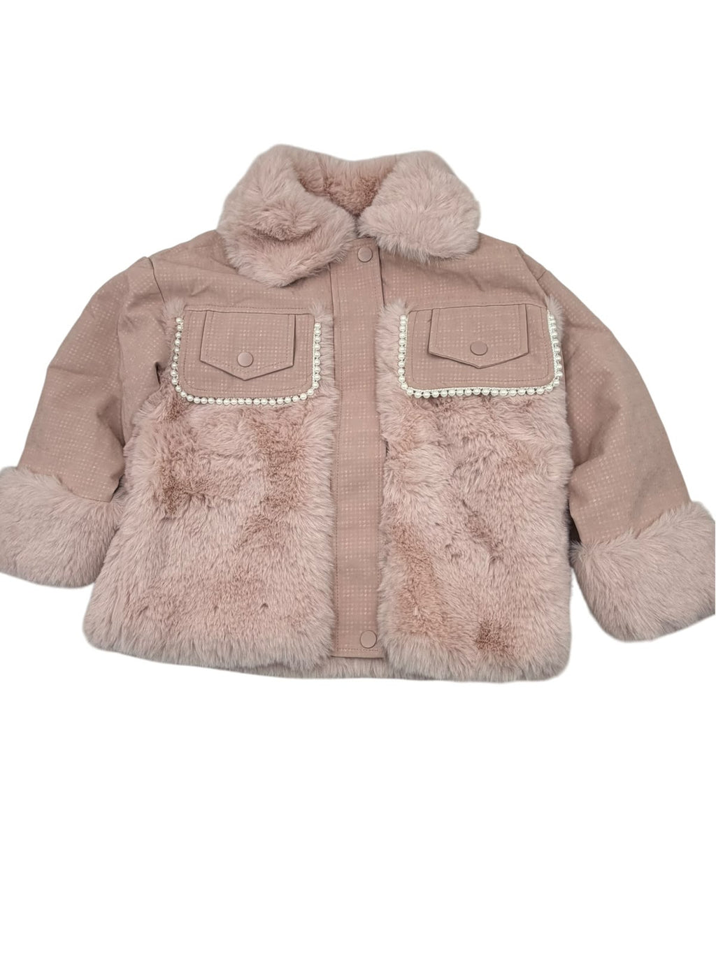 ✨ Conjunto Infantil 3 Piezas con Chamarra de Peluche + Playera + Jeans para Niña | Outfit Casual Elegante