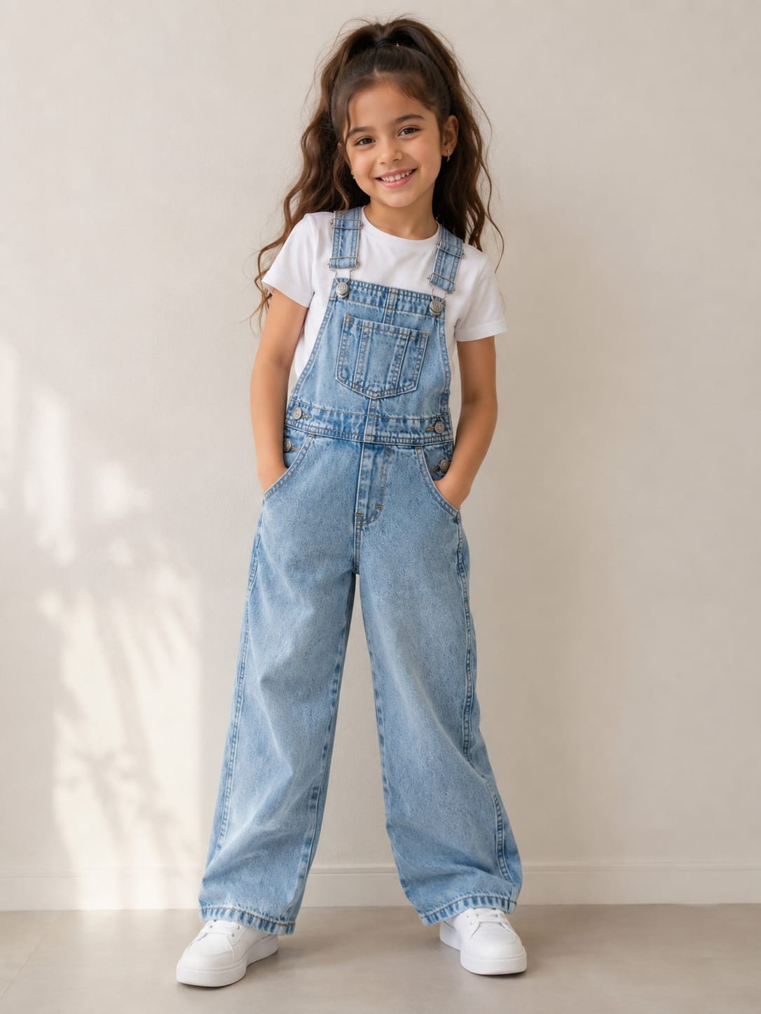 Overol Infantil de Mezclilla para Niña | Denim Casual con Bolsillos | Cómodo y Moderno