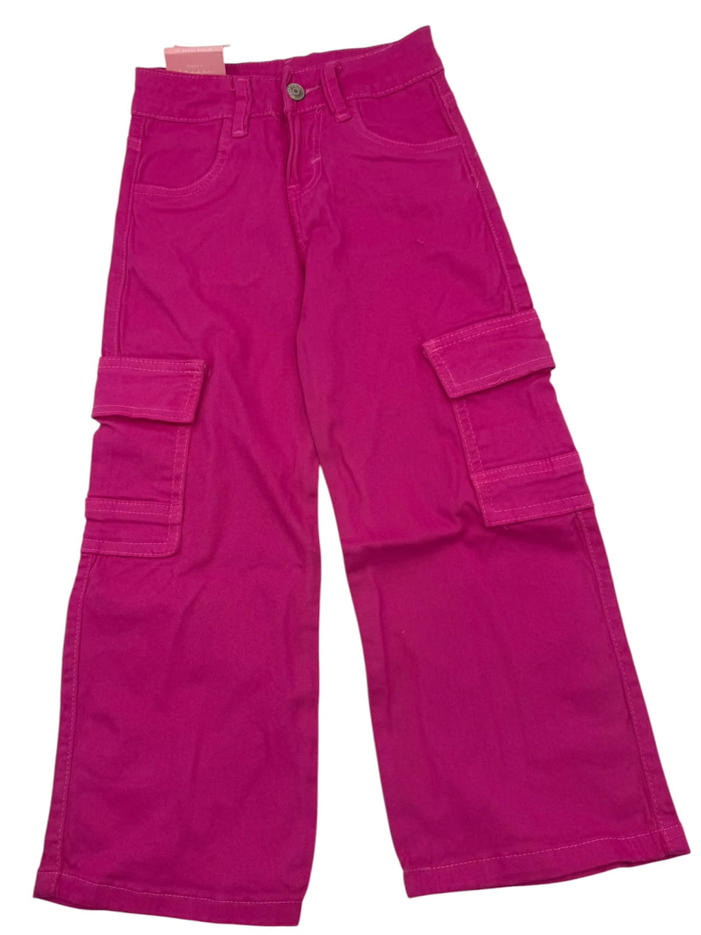 Pantalón Cargo Lila para Niña, Jeans de Pierna Ancha Aesthetic, Moda Infantil Casual Trendy