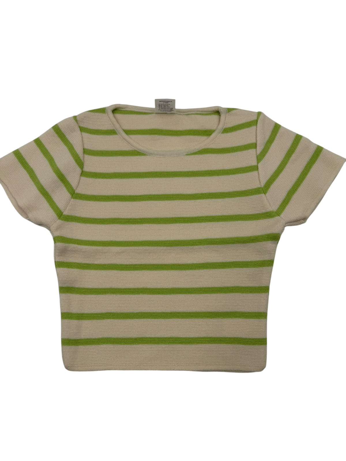 Playera de Tejido de Punto a Rayas para Niña - Camiseta Casual de Manga Corta Suave