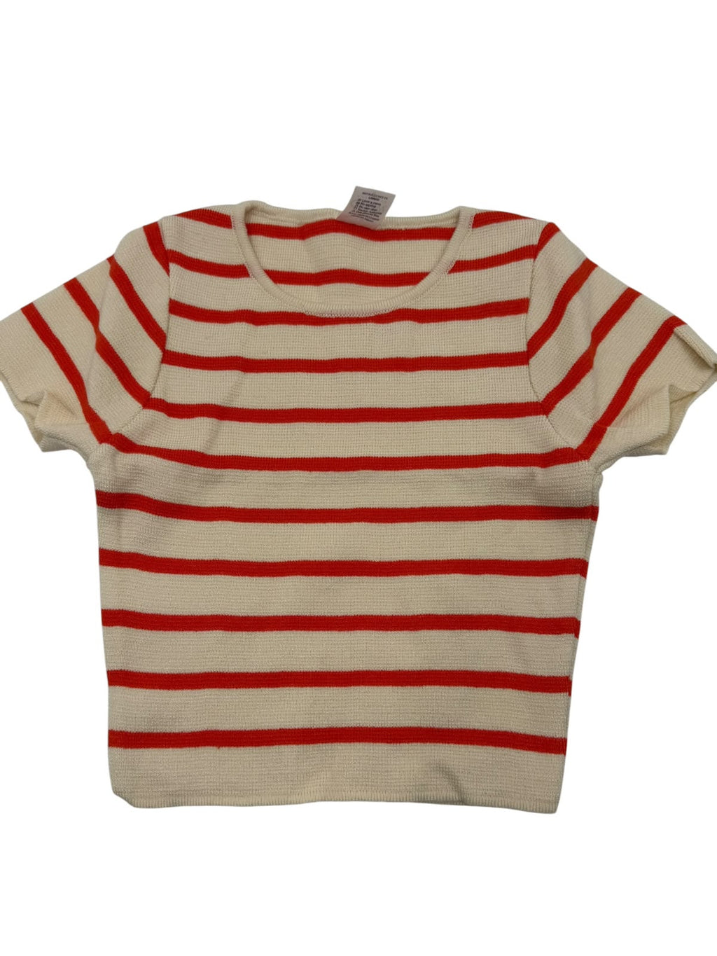 Playera de Tejido de Punto a Rayas para Niña - Camiseta Casual de Manga Corta Suave