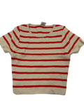 Playera de Tejido de Punto a Rayas para Niña - Camiseta Casual de Manga Corta Suave