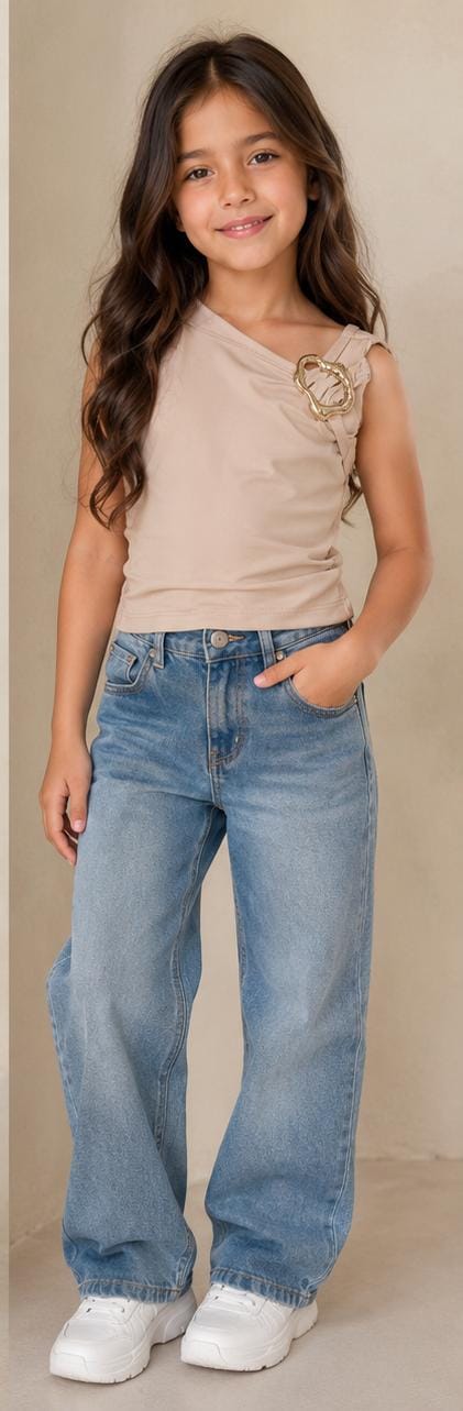 Blusa Infantil con piedra preciosa