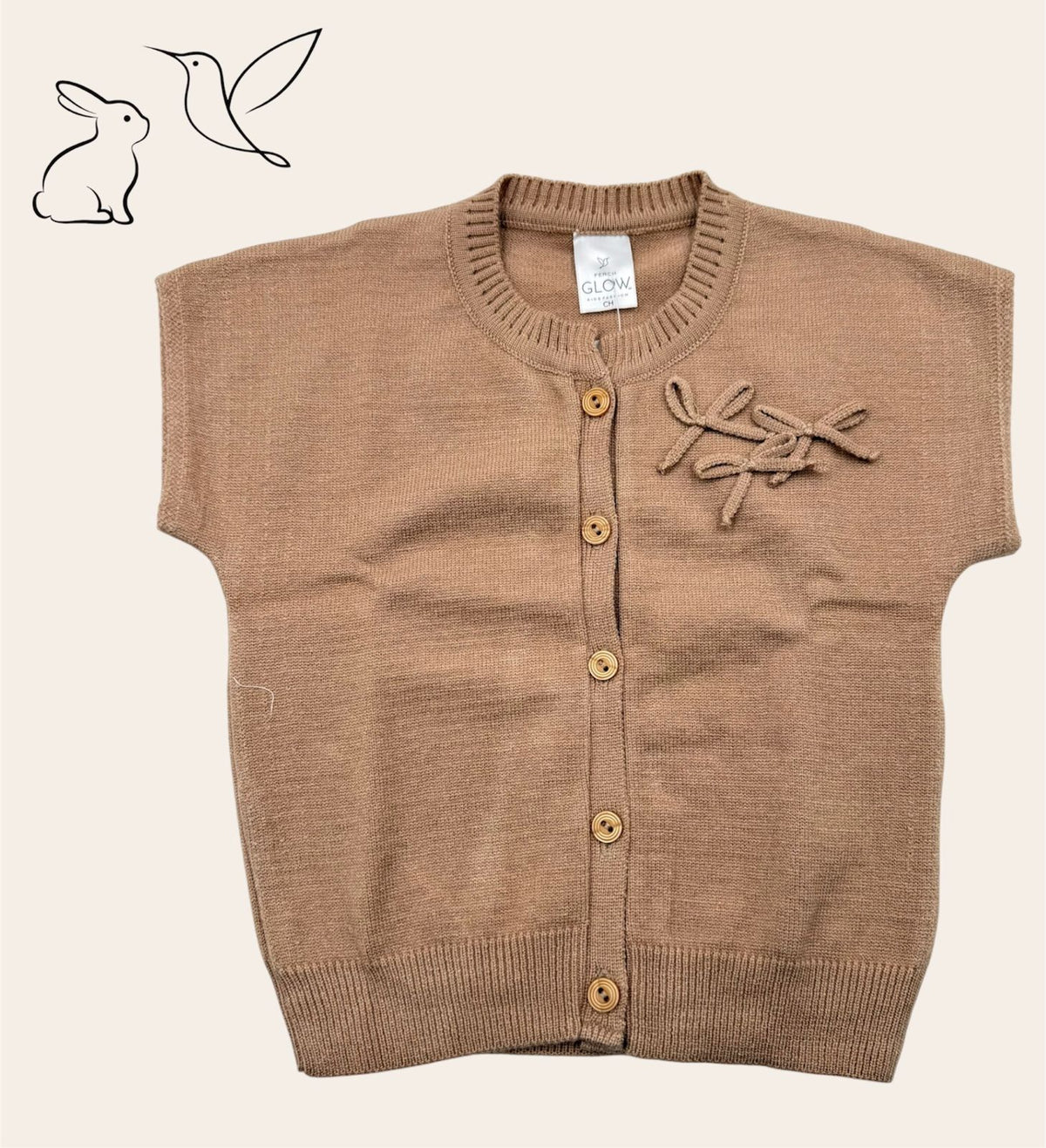 Tejido para Niña con Botones y Bordado Elegante | Cardigan Infantil Suave